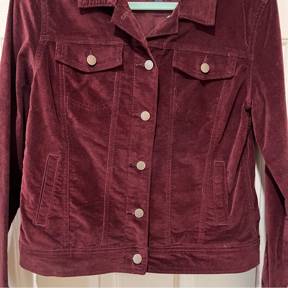 Universal Thread Burgandy Corduroy Trucker-style Jacket Size Medium - Picture 2 of 8